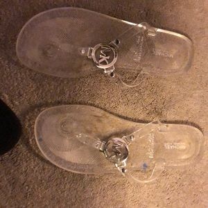 Michael Kors jelly flip flops